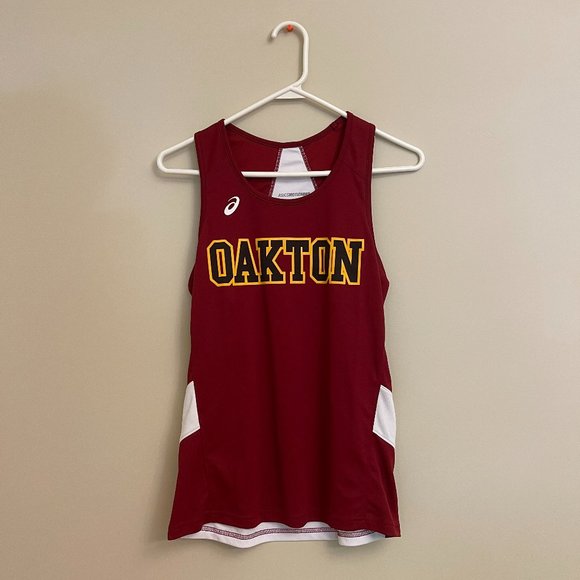 Asics Tops Vintage Oakton Highschool Track Team Sports Jersey